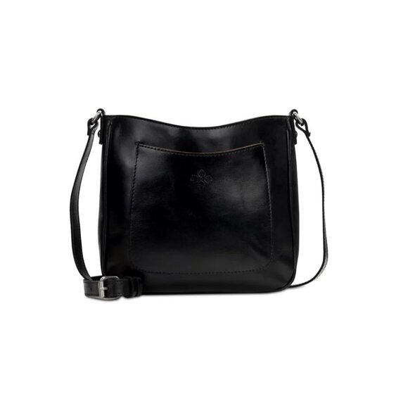 PATRICIA NASH Emeline vintage smooth leather logo crossbody bag + Dust bag BLACK - Picture 1 of 15